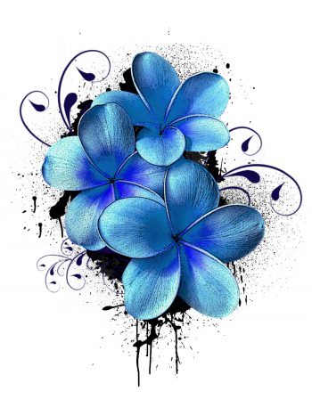 پوستر گل آبی